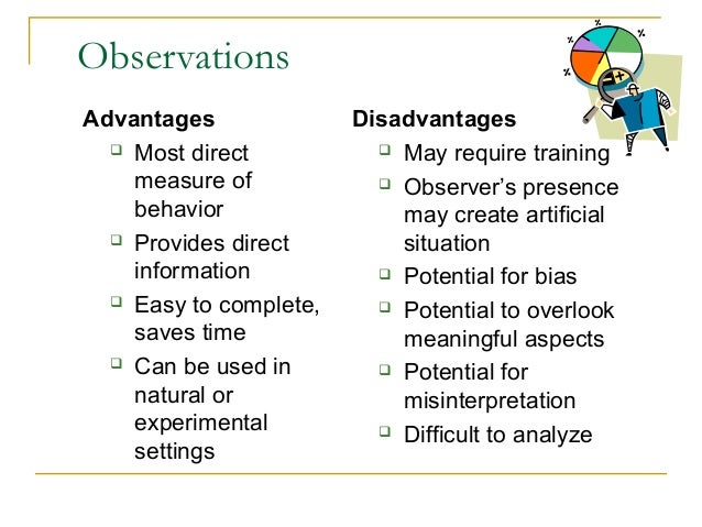 participant observation advantages and disadvantages strengths and weaknesses of observation assessment methods